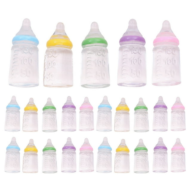 25pcs Miniature Baby Bottle Mini Milk Bottle Mini Baby Shower Party Favor