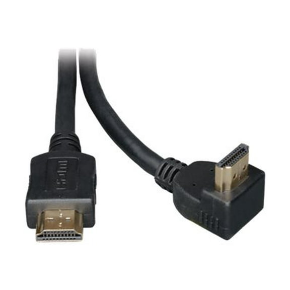 Tripp Lite P568-006-RA Black HDMI Gold Straight to Right-Angle Digital Video Cable Male to Male