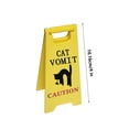thumbnail image 5 of Vekome Cat Vomit Sign, Dog Vomit Sign, Cat Vomit Caution Sign, 4 " Funny Cat Sign Decor, Cats Live Here Novelty Desk Sign, Yard Warning Sign, 5 of 5