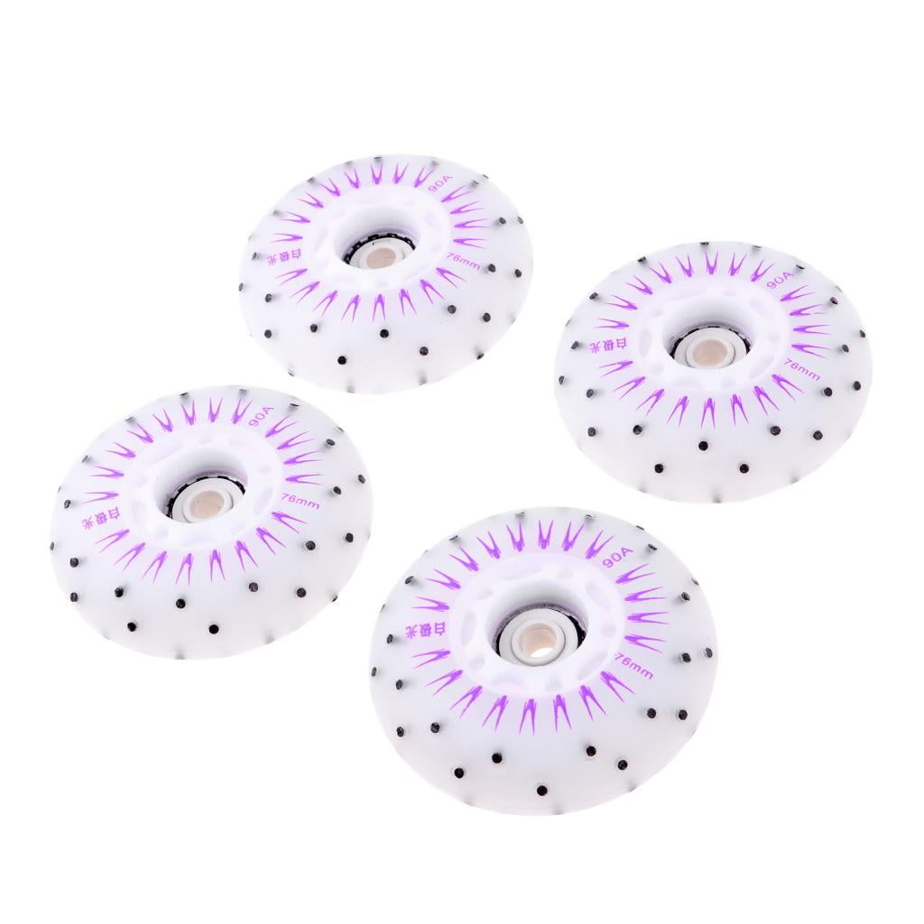 4pcs Light Up Skate Wheels Replacement Accessory Speed Skating Wheels Flash 