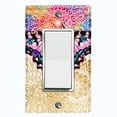 thumbnail image 1 of Metal Light Switch Plate Cover Unique Colorful Floral Butterfly Blue BUT023, 1 of 13