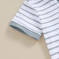 thumbnail image 6 of Splozh Kids Clothes Baby Boy Summer Clothes Button Short Sleeve Bodysuit Shorts Set Toddler Soft Outfit Blue,12-18 Months, 6 of 8