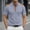 Sky Blue, variant on FRSASU Men's Contrast-Colored Stitched BrownTee Imation Suede Half-Buttoned Short-Sleeved Shirt Stand Collar T-shirts White