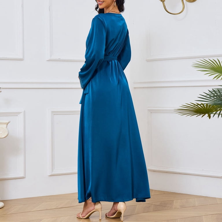 HJYCHN Elegant Women's V-Neck Color Block Long Sleeve Beaded Slim Fit Maxi Dress for Everyday Sophisticated Style Dark Blue XXL - Walmart.com HJYCHN Elegant Women's V-Neck Color Block Long Sleeve Beaded Slim Fit Maxi Dress for Everyday Sophisticated Style Dark Blue XXL - Walmart.com
