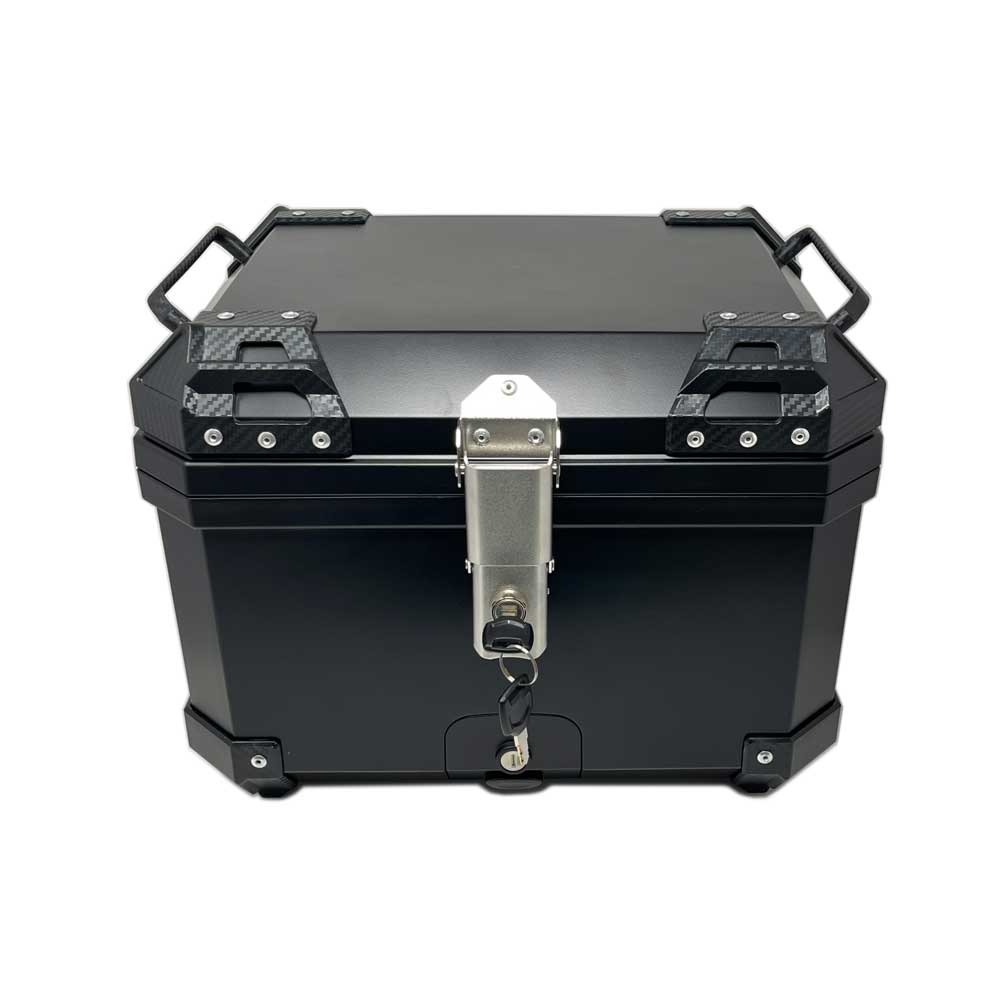 MYK Motorcycle Scooter Top Box Tail Trunk Luggage Box XL 45Lts Black