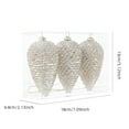 thumbnail image 3 of chaungfeng 3 Pieces Special Shaped Pines Cones Christmas Ornaments, 5 Inch Tree Pendant Plastic Decoration for Party Shopping Mall Holiday Window Scene Layout Car Hanging Decorations, 3 of 6