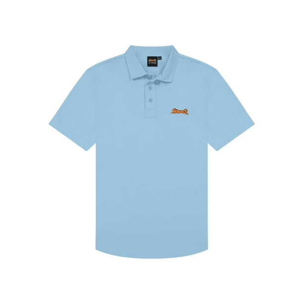 Polo clásico de algodón para hombre de Le Tigre - Azul cielo - Talla pequeña (S)