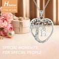 thumbnail image 6 of Heshpaws Heart Tree of Life Necklace Custom Initial Letter Pendant Jewelry for Women, Gift for Mom Daughter Wife, 6 of 6