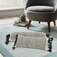 thumbnail image 6 of Ox Bay Faith 12" x 28" Black/White Distressed Stripes with Tassels Cotton Adult Decorative Lumbar Throw Pillow, 6 of 11