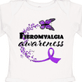 thumbnail image 4 of Inktastic Fibromyalgia Awareness butterfly ribbon Boys or Girls Long Sleeve Baby Bodysuit, 4 of 5