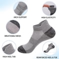 thumbnail image 3 of Bocaoying 9 Pairs Low Cut Ankle Socks for Men, Cushioned Running Cotton Socks, Non Slip No Show Socks, Breathable Sport Socks, Comfortable Liner Athletic Socks (Size 7-11.5), 3 of 7