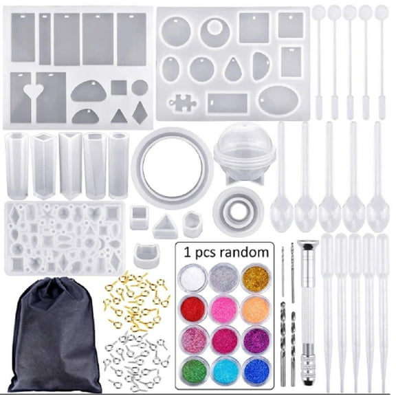 83-Piece Silicone Resin Casting Starter Kit – DIY Epoxy Mold Set for Jewelry Making, Crafts & Art Projects for Beginners and Hobbyists TIKA