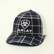 ARIAT PLAID FRONT WHITE LOGO NAVY - HATS CAP - A300016803