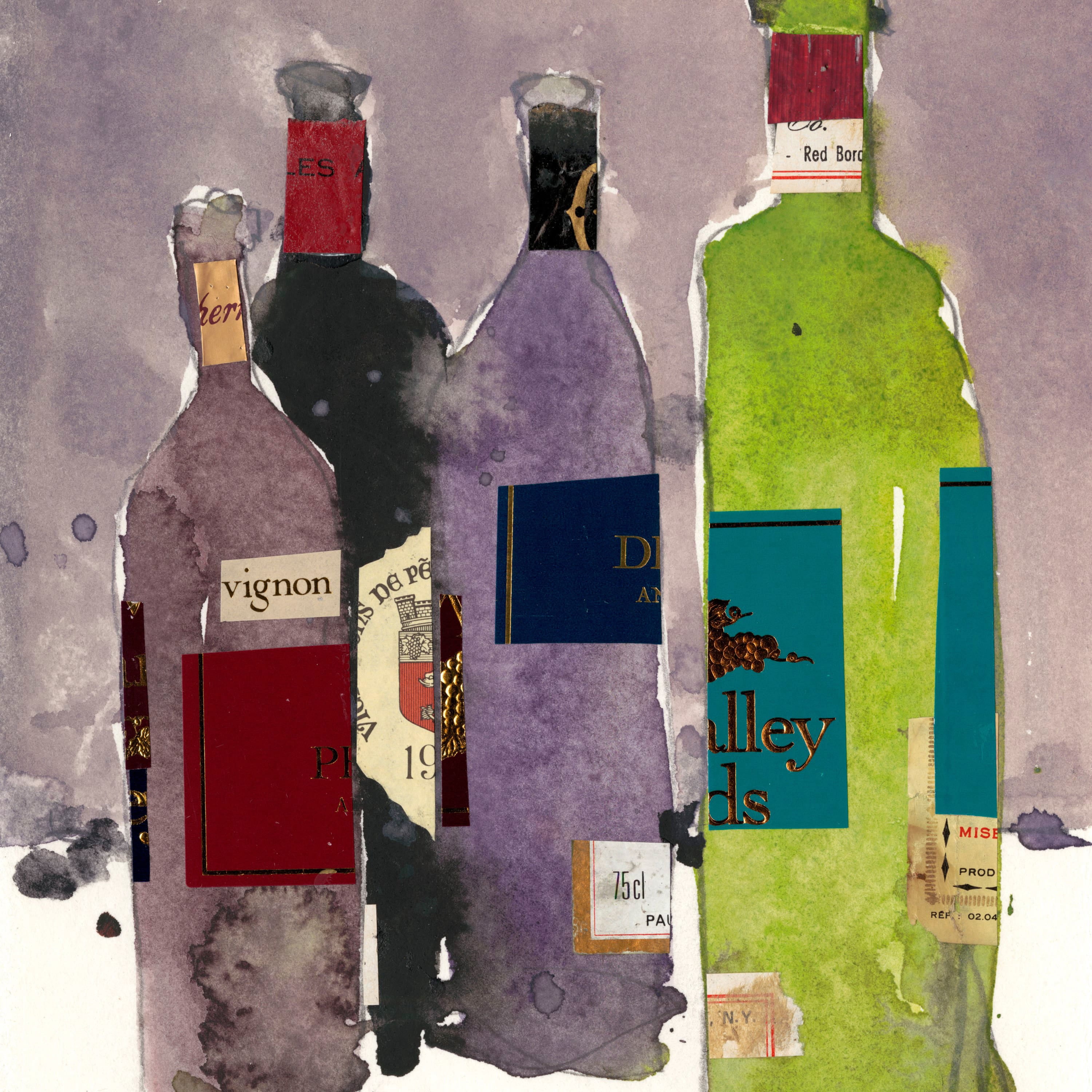 Marmont Hill "Four Bottles" Painting Print on Wrapped Canvas