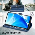 thumbnail image 4 of Dteck Case for OnePlus Nord N200 5G,Magnetic Retro Leather Card Holder Wallet Flip Case Kickstand Shockproof Protective Phone Cover,Blue, 4 of 5