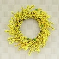 thumbnail image 2 of TopLLC Yellow Forsythia Door Wreath for Rustic Spring Summer Farmhouse Front Door Decor Wreath, 2 of 5