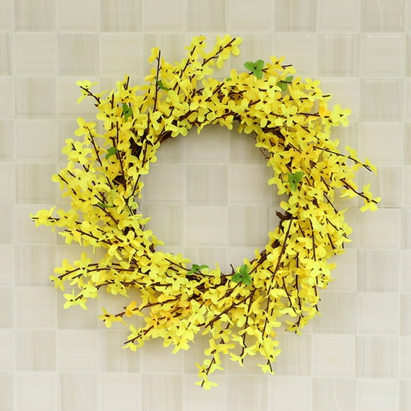TopLLC Artificial Flower Leaf Wreath Wall Window Door Hanging Home Wedding Decoration on Clearance