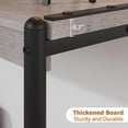 thumbnail image 4 of 39-pulgada wood consola mesa con 2 niveles almacenamiento estante: space-saving sofa mesa para entrada, sala de estar, y hallway in gris moderno style, 4 of 8