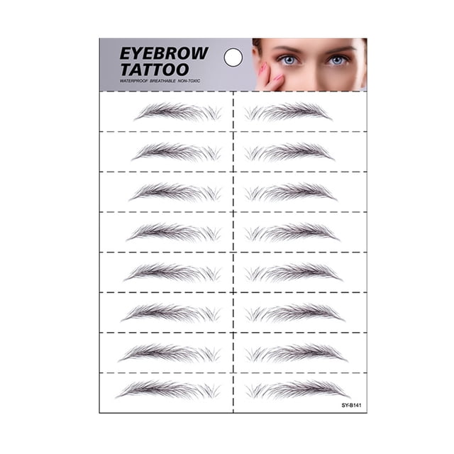 WREESH Yebrow Sticker Simulation Eyebrow Semi-water Transfer Waterproof Tattoo Eyebrow
