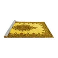 thumbnail image 2 of Ahgly Company Machine Washable Indoor Rectangle Medallion Yellow Traditional Area Rugs, 7' x 9', 2 of 4