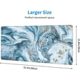 thumbnail image 4 of Extended Blue Gold Marble Gaming Mouse Pad XXL with Stitched Edges, Long Large Full Keyboard Desktop Mat XL Protector for Office Laptop Computer PC（31.5x11.8x0.12in）, 4 of 6