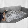 thumbnail image 6 of Dolphin Soft Flannel Fleece Throw Blanket, Black and White Zentangle Nautical Image Waves and Animal Jumping out of Water, Cozy Plush for Indoor and Outdoor Use, 50" x 60", Black White, by Ambesonne, 6 of 6