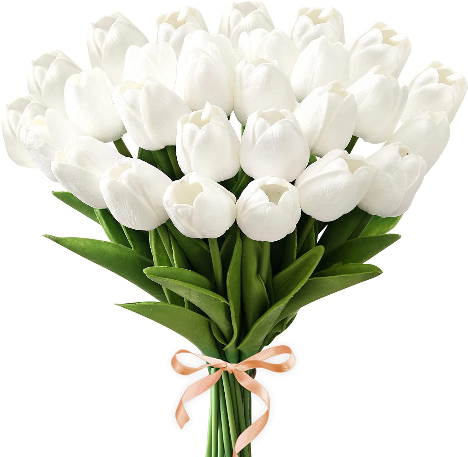 20PCS Tulips Artificial Flowers Real Touch Tulips Flowers for Decoration 13.5" Tulips Flowers Bulk Artificial Tulips Flowers for Vase Centerpieces Home Wedding Bouquet