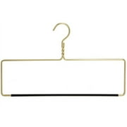 Quality Blanket Linen Hangers Wide Heavy Duty Hanger for Blankets, Table Cloths, - Nonslip Vinyl Coated Comforter Storage Hanger for Quilts, Sleeping Bags - for Closet Storage Solutions (Gold, 1)