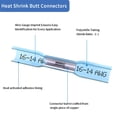 thumbnail image 3 of Kuzavtye 200-Piece Heat Shrink Butt Wire Connectors - AWG 16-14 Marine Automotive - Waterproof Electrical Crimp Seal Terminals - Blue, 3 of 6