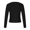 thumbnail image 5 of Women Cropped Cardigan Bolero Shrug Long Sleeve Button Down Knit Sweater Ribbed Y2K Fitted Cover Up for Dresses, 5 of 7
