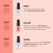 طلاء أظافر Opi ، معطف غير لامع ، طلاء أظافر شفاف ، 0.5 أونصة سائلة