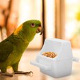 thumbnail image 4 of Splash-proof Food Container Bird Feeding Box Window Hummingbird Feeders for Outdoors Pet Birdcage Plastic White 3 Pcs, 4 of 6