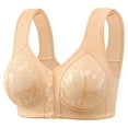 thumbnail image 2 of Women's Bra Front Close Sports Bras for Older Women Bras for Women No Underwire Beige 42, 2 of 6