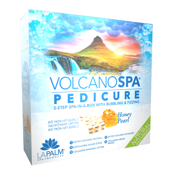 La Palm Volcano Spa Pedicure - 5 Step Spa in a box w/Bubbling &amp; Fizzing