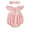 Pink, variant on Musuos Baby Girl Summer Clothes Set 3M 6M 12M 18M Round Neck Fly Sleeve Solid Color Romper + Bow Headband Newborn Infant 2 Piece Set