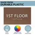 thumbnail image 2 of ADA CENTRAL SIGNS - 6" X4" 1st Floor Sign - ADA Compliant Tactile Graphics Grade 2 Braille Text Wall Sign| Directional Assistance, Floor Number Sign for Office, Schools, Hospitals, Apartments, 2 of 7