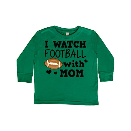 

Inktastic I Watch Football with My Mom Gift Toddler Boy Girl Long Sleeve T-Shirt