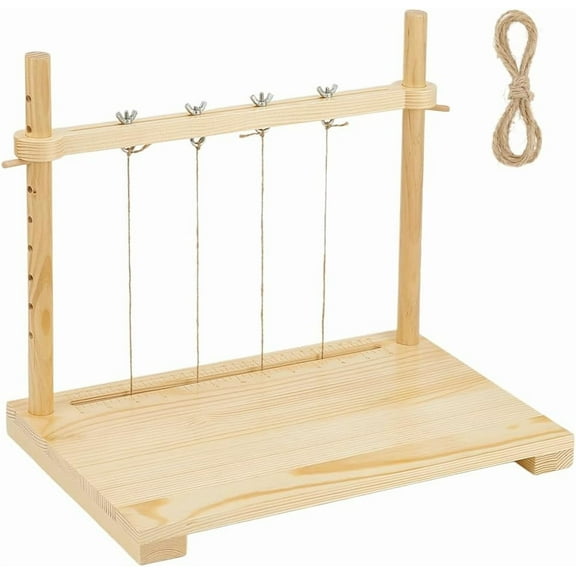 15.7x9.4inch Bookbinding Sewing Frame Set Hand DIY Book Binding Tools with Hemp Rope for DIY Bookbinding Crafts and Sewing Supplies