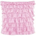thumbnail image 1 of Amay 2-PC Ultra Soft Multi Ruffle Pillow sham 800 Thread Count Organic Cotton Pink Solid Queen 20''x 30'', 1 of 6