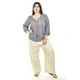 thumbnail image 5 of Blusa Boho con bordado etnico Roman Fashion /Tallas Extras, 223 (Gris) gris 38, 5 of 6