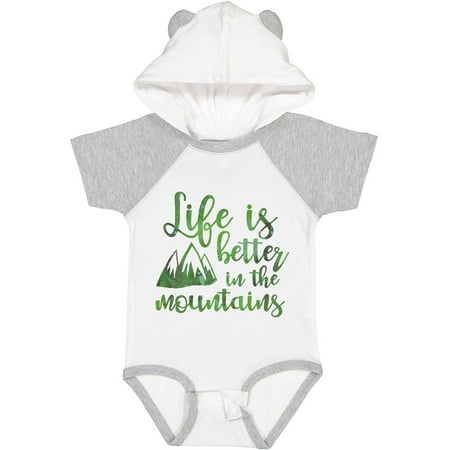 

Inktastic Life s Better Mountains Gift Baby Girl Bodysuit