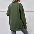 thumbnail image 4 of Sweatshirt for Women Long Sleeve V Neck TopsPullover Casual Sweatshirts Solid Fall Fashion Sweaters Loose Trendy Winter Clothes Cute Tops Comfy Fall Outfits 2025, 4 of 5