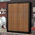 thumbnail image 1 of Ropero Closet Madesa Dallas Plus 2 Puertas Corredizas 4 Cajones Negro/Marrón, 1 of 5