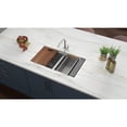 thumbnail image 2 of Ruvati RVH8351 Stainless Steel 33" Rectangular Undermount Double Sink, 2 of 26