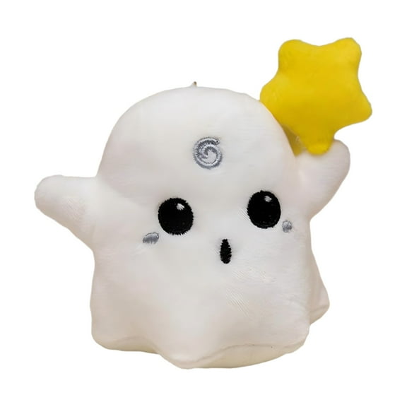 Little Ghost Backpack Pendant-Halloween Decorations-White Bag Charm Cute Multicolored Plush Keychain for Handbags Backpacks Purse Keychain Accessories