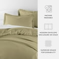 thumbnail image 4 of Ultra Soft & Breathable - Duvet Cover Set - Twin/TwinXL Sage Green Bedding by Comfort Canopy, 4 of 11