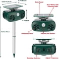 thumbnail image 5 of Repelente ultrasónico para gatos, resistente al agua y con energía solar, para exteriores, con LED intermitente, para perros, ardillas, pájaros y animales salvajes, 5 of 5