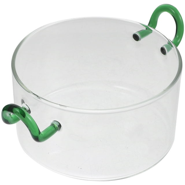 Glass Food Bowl Practical Salad Bowl Practical Food Serving Bowl with Handle