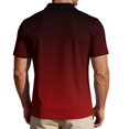 thumbnail image 6 of Sorvello Polo Shirts for Men Short Sleeve Button Down Collar Gradient Shirts Moisture-Wicking Athletic Men's Golf Polo Shirt Red XL, 6 of 7