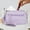 Purple, variant on Wristlet Wallets for Women Nylon Quilted RFID Wallet with 3 Zippers Purse Credit Card Holder Cell Phone Organizer for Travel, White